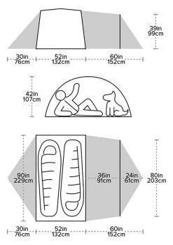 Big Agnes Tiger Wall UL2 Solution Dye Tent -EventyrSøgerUdstyr 65000166 3