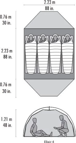 MSR Elixir™ 4 Tent -EventyrSøgerUdstyr 65100100 2