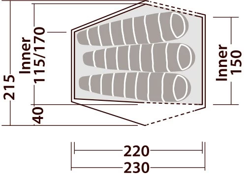 Robens Chaser 3XE Tent 10 Robens Chaser 3XE Tent - Billede 10