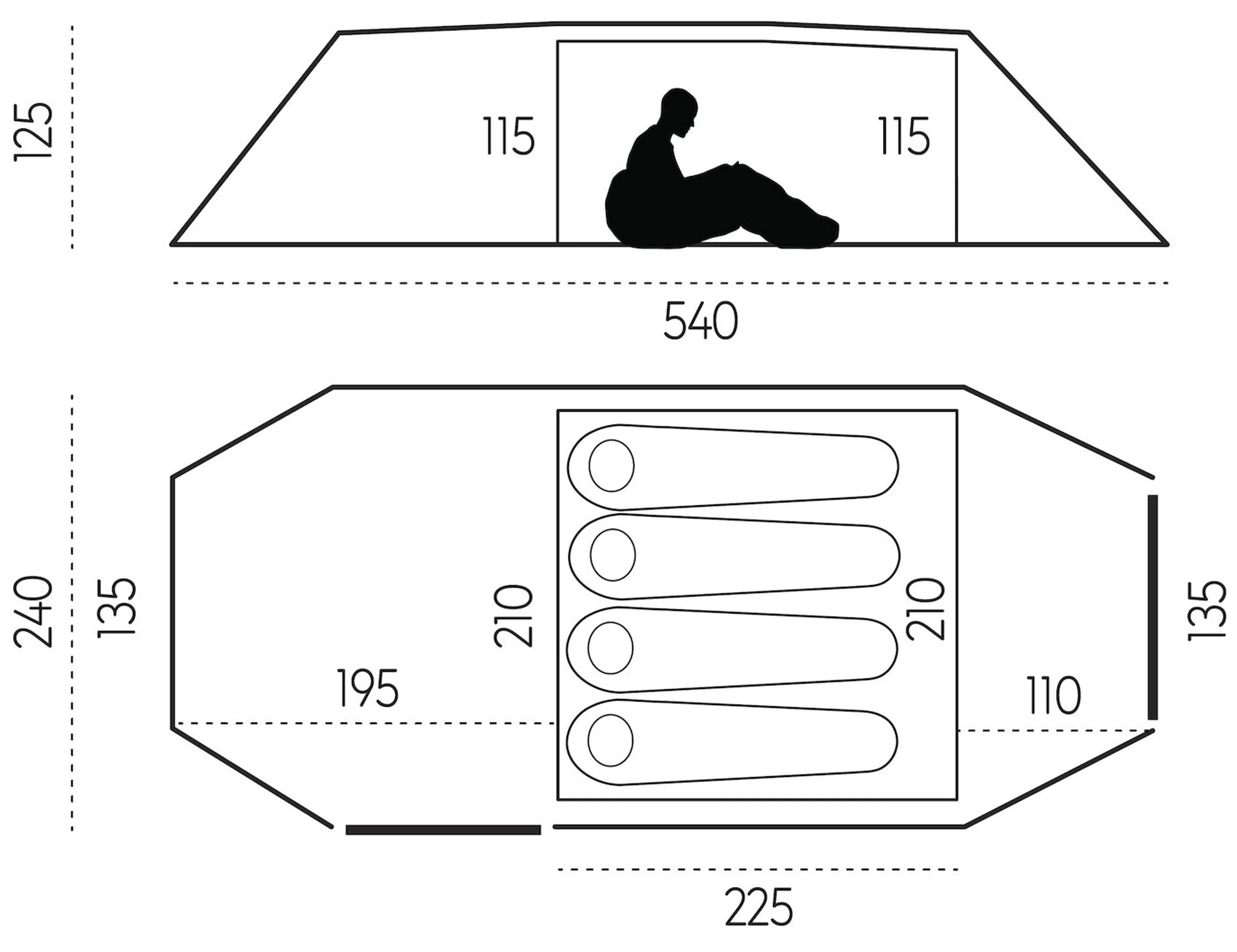 FJÄLLRÄVEN Abisko Endurance 4 Tent 2 FJÄLLRÄVEN Abisko Endurance 4 Tent - Billede 2