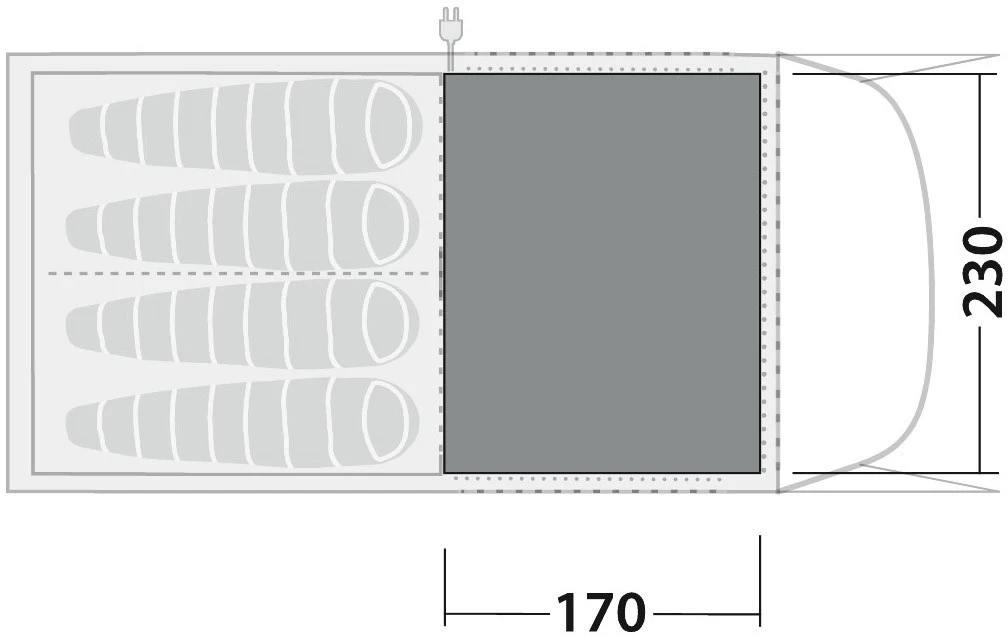 Robens Fleece Carpet Wolf Moon 4XP 2 Robens Fleece Carpet Wolf Moon 4XP - Billede 2