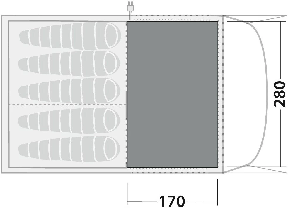 Robens Fleece Carpet Wolf Moon 5XP 2 Robens Fleece Carpet Wolf Moon 5XP - Billede 2