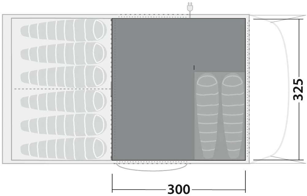 Robens Fleece Carpet Eagle Rock 6+2XP 2 Robens Fleece Carpet Eagle Rock 6+2XP - Billede 2