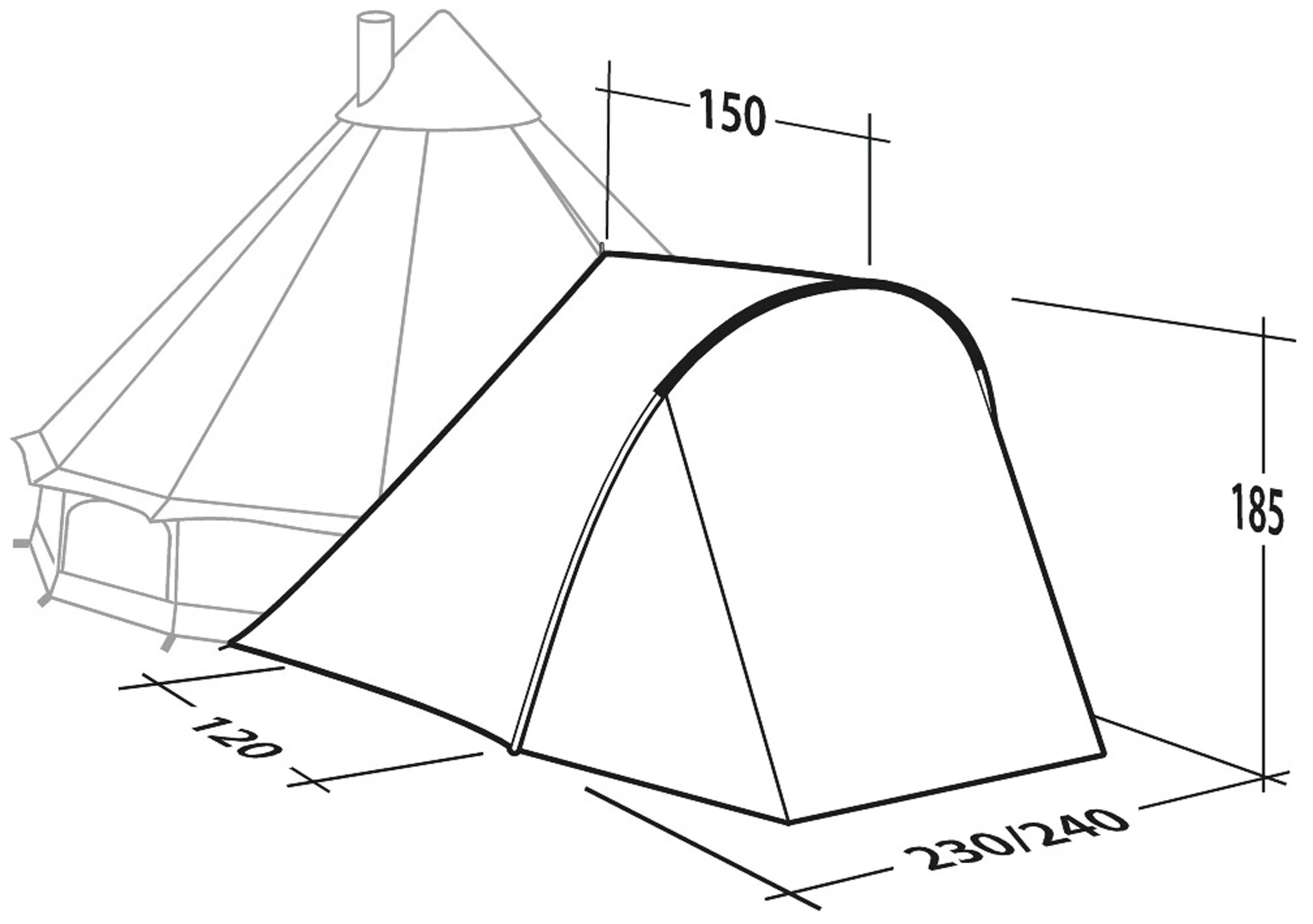 Robens Tipi Extension PRS 5 Robens Tipi Extension PRS - Billede 5