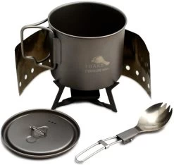 Ultralight Titanium Solid Fuel Cook System