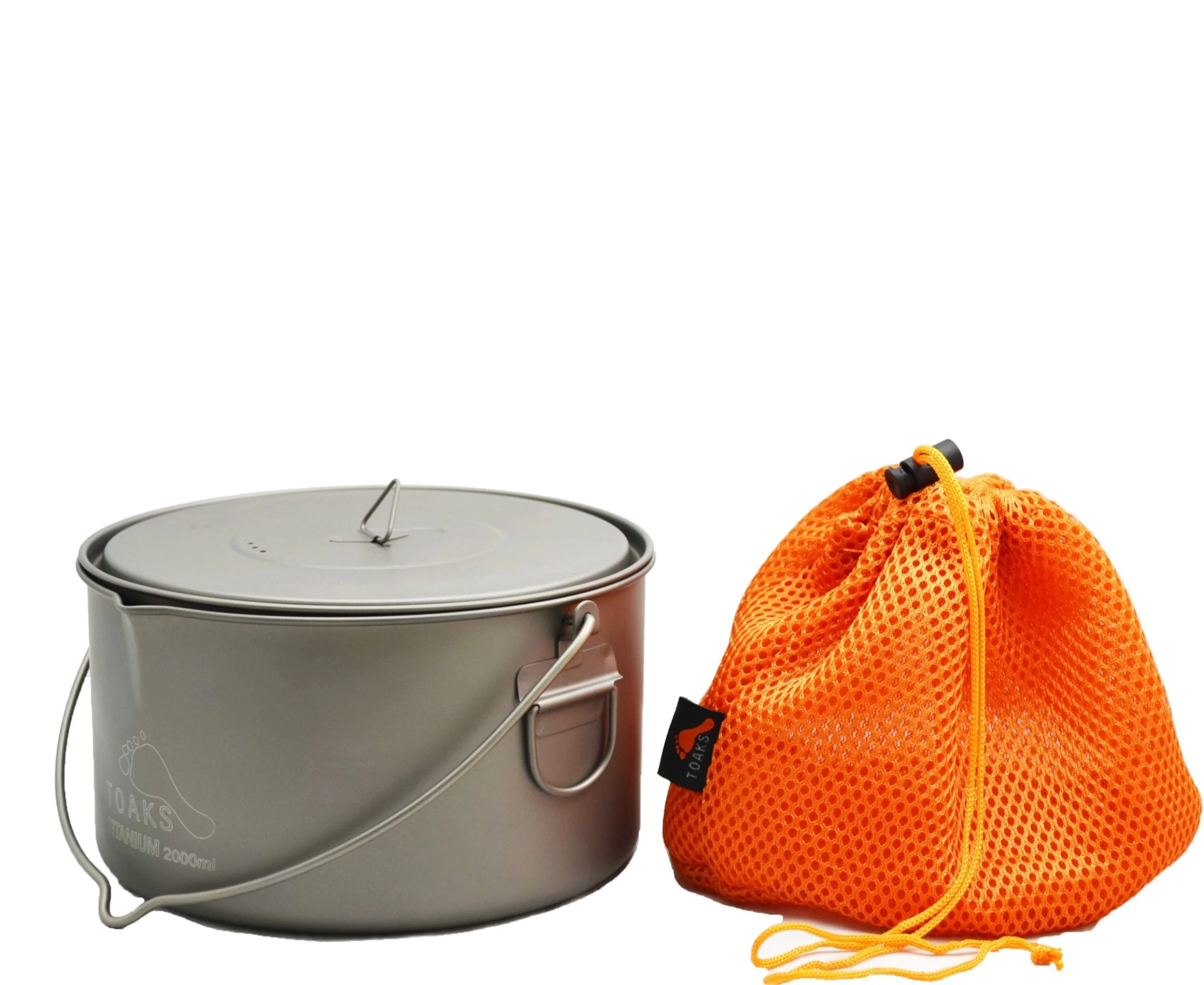 Titanium 2000 Ml Pot With Bail Handle 6 Titanium 2000 Ml Pot With Bail Handle - Billede 6