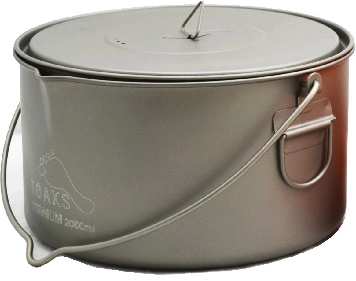Titanium 2000 Ml Pot With Bail Handle 1 Titanium 2000 Ml Pot With Bail Handle