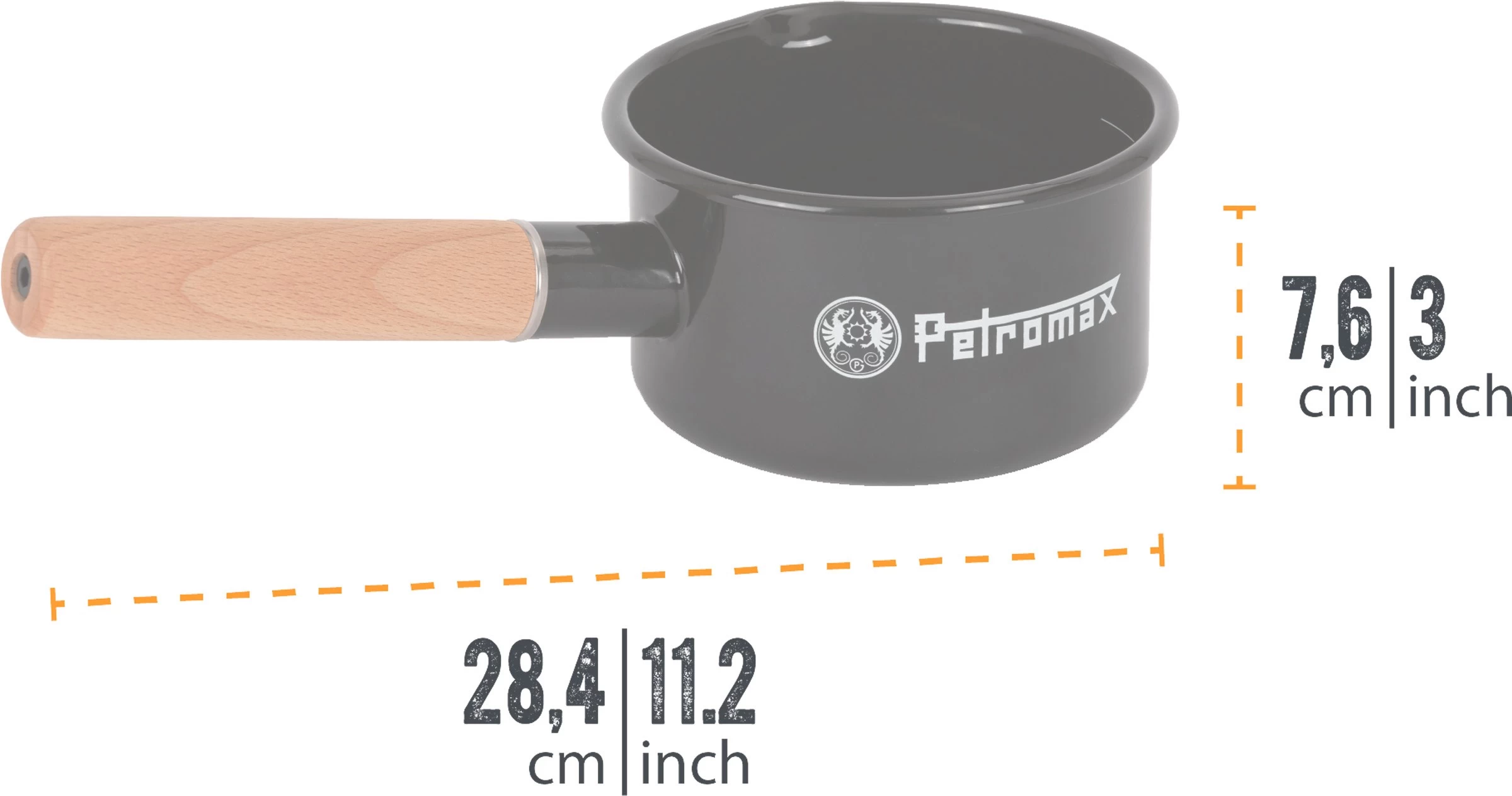 Petromax Enamel Pan 0.5L Black 2 Petromax Enamel Pan 0.5L Black - Billede 2