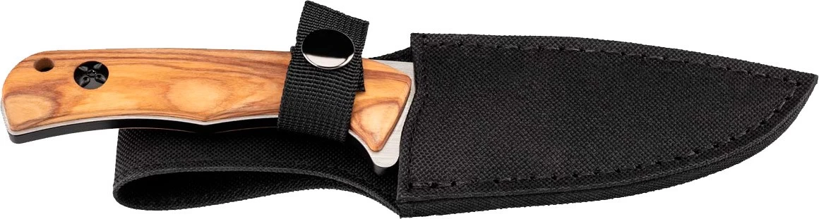 Herbertz Zebra Wood Full Tang Belt Knife AISI 420 2 Herbertz Zebra Wood Full Tang Belt Knife AISI 420 - Billede 2