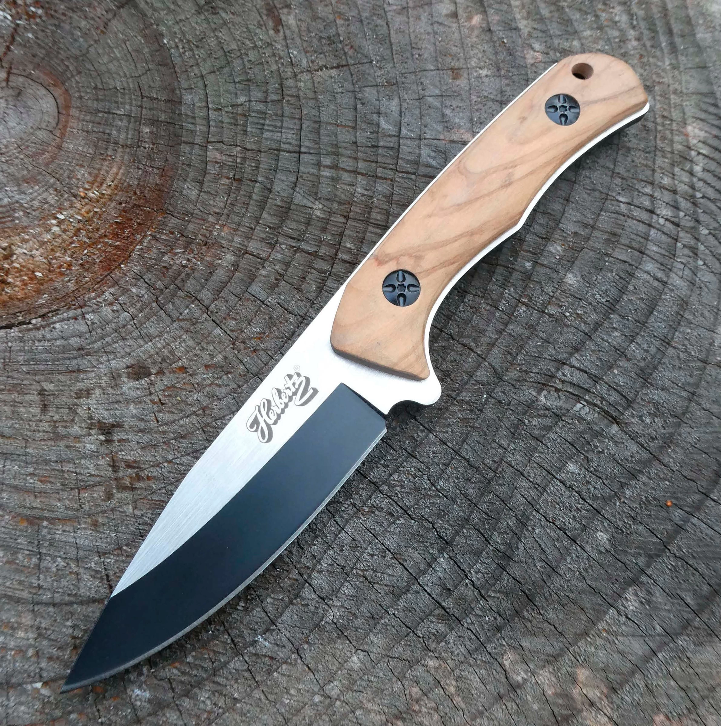 Herbertz Zebra Wood Full Tang Belt Knife AISI 420 5 Herbertz Zebra Wood Full Tang Belt Knife AISI 420 - Billede 5