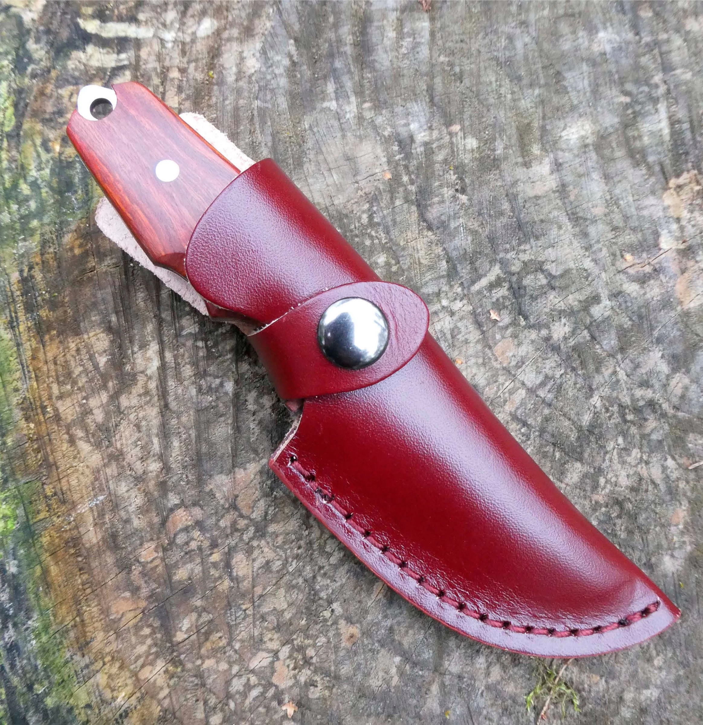 Herbertz Drop Point Belt Knife Sandalwood AISI 440 5 Herbertz Drop Point Belt Knife Sandalwood AISI 440 - Billede 5