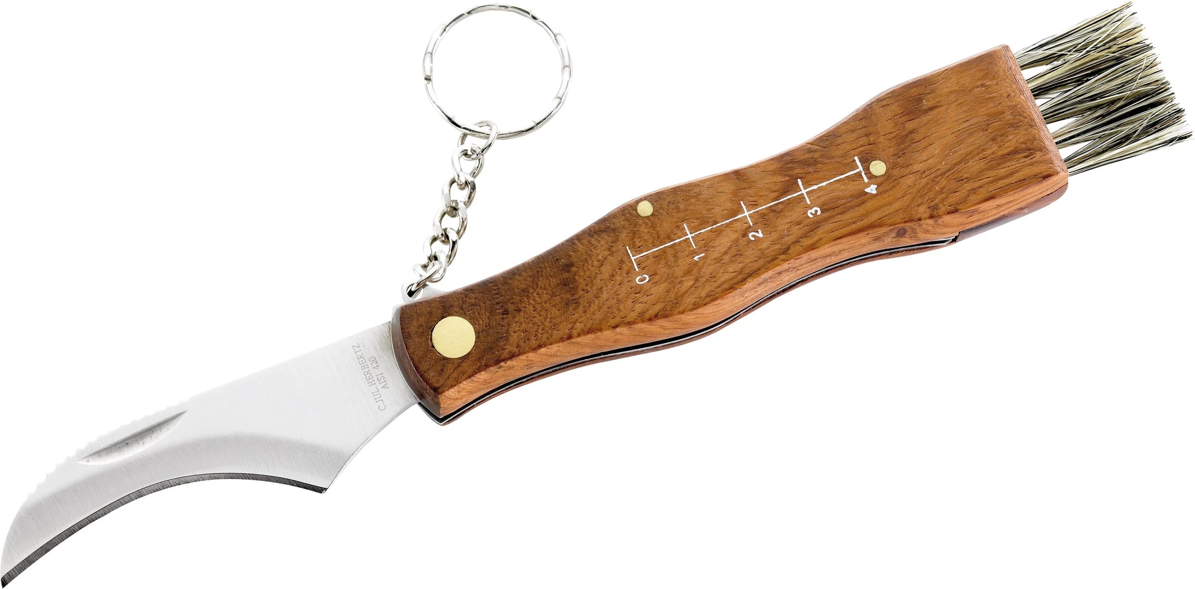 Herbertz Mushroom Knife With Brush AISI 420 1 Herbertz Mushroom Knife With Brush AISI 420