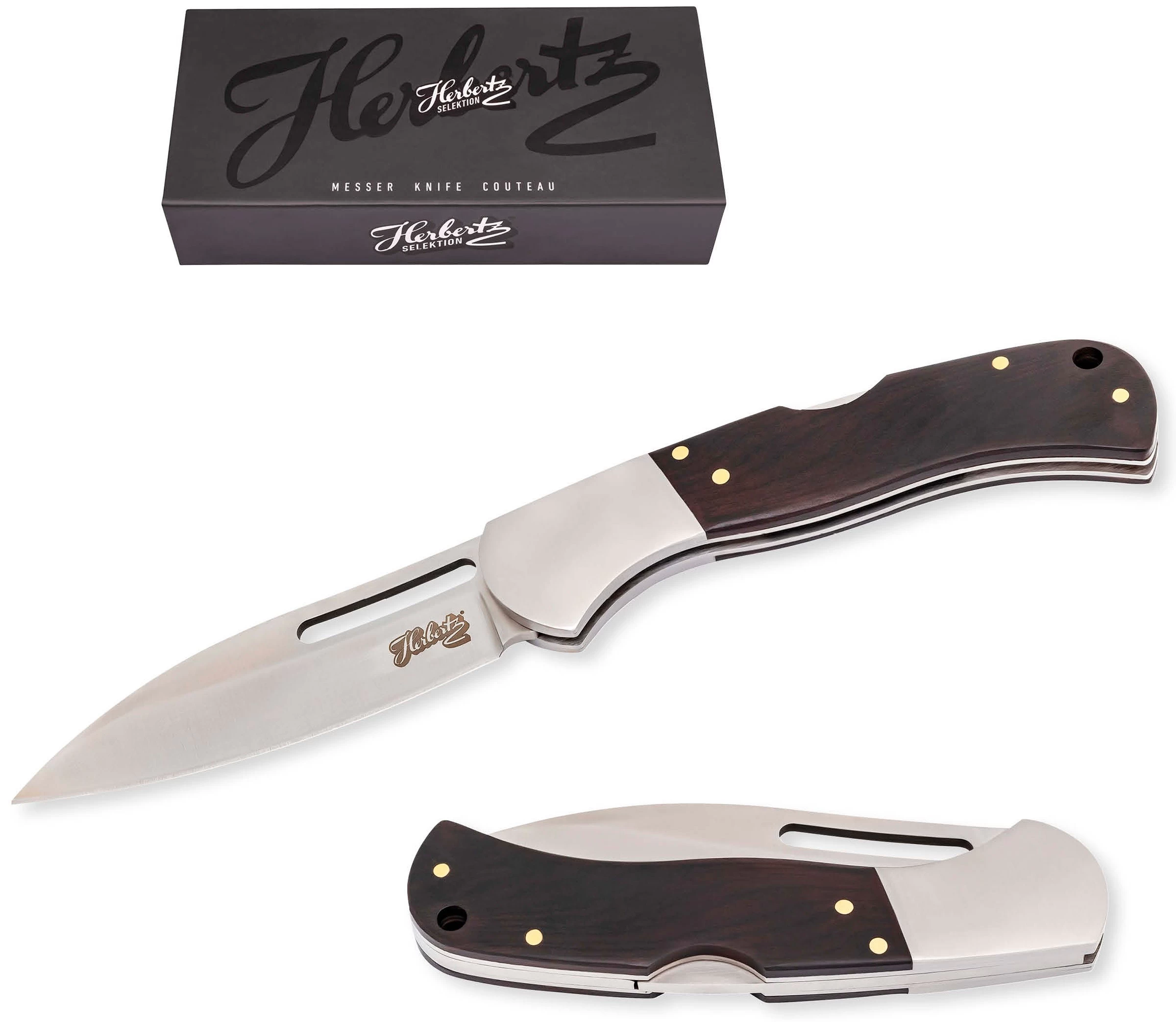 Herbertz One-Handed Sandalwood Folding Knife AISI 440 3 Herbertz One-Handed Sandalwood Folding Knife AISI 440 - Billede 3