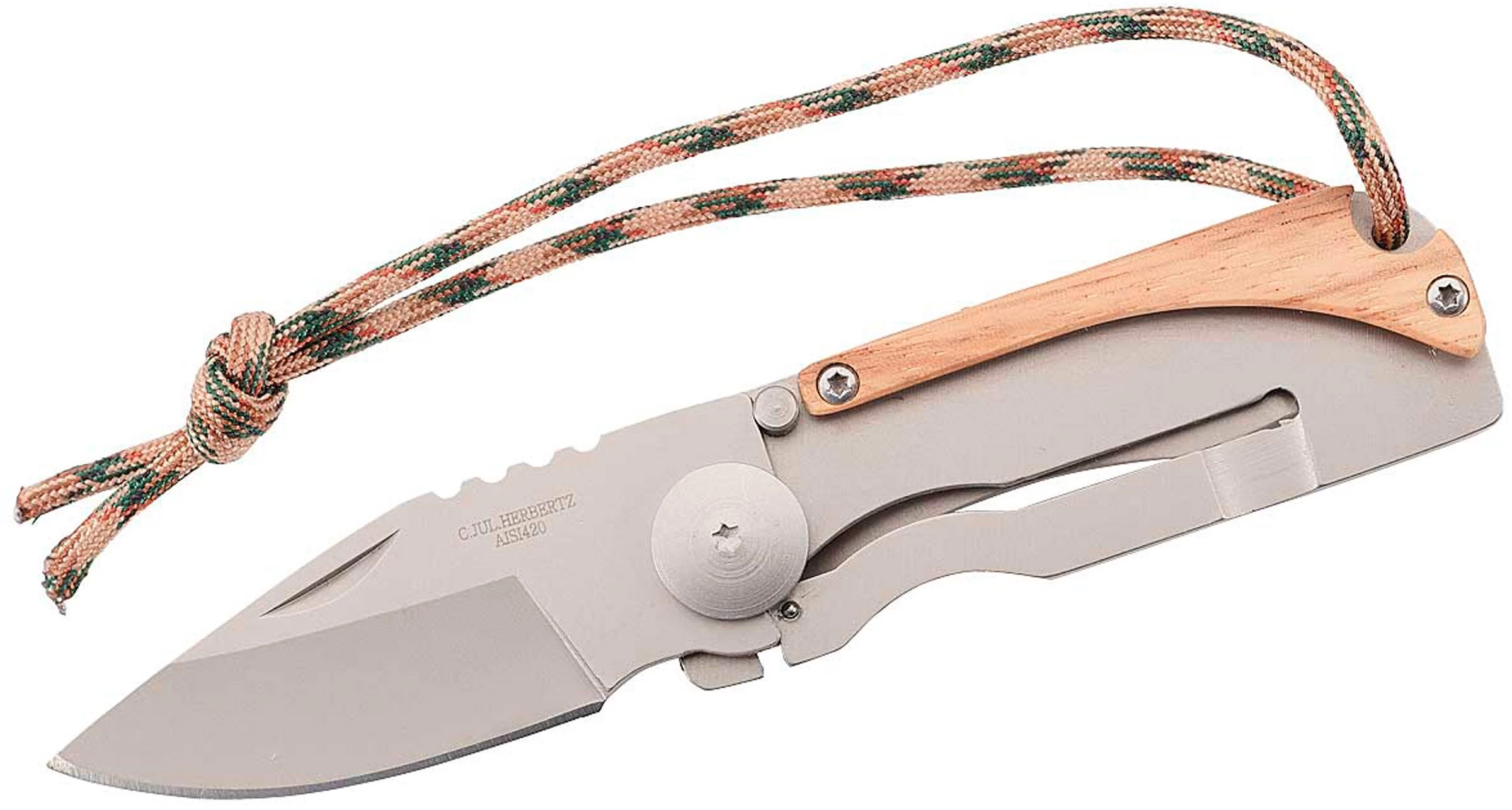 Herbertz Zebra Wood Compact Pocket Knife AISI 420 2 Herbertz Zebra Wood Compact Pocket Knife AISI 420 - Billede 2