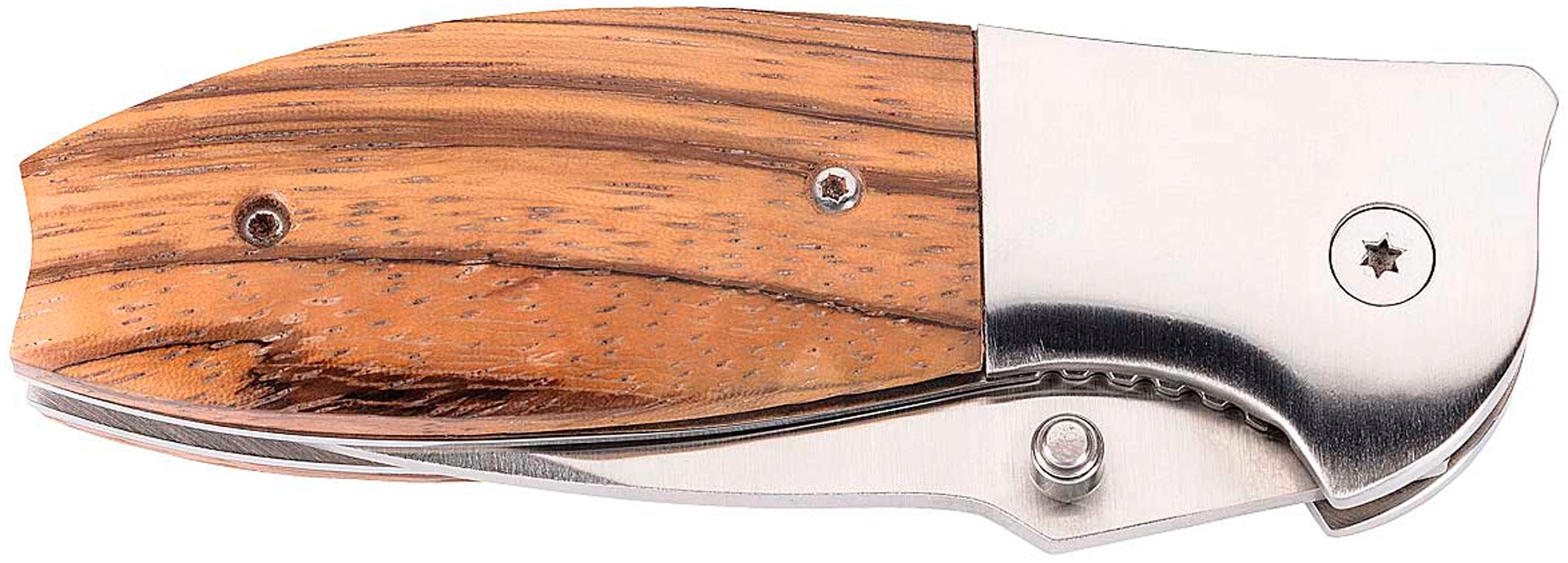 Herbertz One-Handed Zebra Wood Folding Knife AISI 420 2 Herbertz One-Handed Zebra Wood Folding Knife AISI 420 - Billede 2